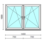 TO Bny-Bny ablak.  140x100 cm (Rendelhető méretek: szélesség 135-144 cm, magasság 95-104 cm.) Deluxe A85 profilból