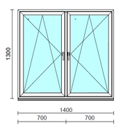 TO Bny-Bny ablak.  140x130 cm (Rendelhető méretek: szélesség 135-144 cm, magasság 125-134 cm.) Deluxe A85 profilból