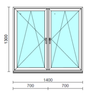 TO Bny-Bny ablak.  140x130 cm (Rendelhető méretek: szélesség 135-144 cm, magasság 125-134 cm.)  New Balance 85 profilból