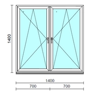 TO Bny-Bny ablak.  140x140 cm (Rendelhető méretek: szélesség 135-144 cm, magasság 135-144 cm.)  New Balance 85 profilból