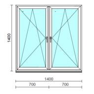 TO Bny-Bny ablak.  140x140 cm (Rendelhető méretek: szélesség 135-144 cm, magasság 135-144 cm.) Deluxe A85 profilból