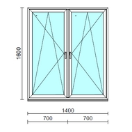 TO Bny-Bny ablak.  140x160 cm (Rendelhető méretek: szélesség 135-144 cm, magasság 155-164 cm.)  New Balance 85 profilból
