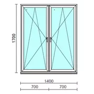 TO Bny-Bny ablak.  140x170 cm (Rendelhető méretek: szélesség 135-144 cm, magasság 165-174 cm.)  New Balance 85 profilból