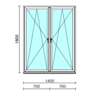 TO Bny-Bny ablak.  140x180 cm (Rendelhető méretek: szélesség 135-144 cm, magasság 175-184 cm.) Deluxe A85 profilból