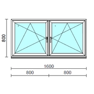TO Bny-Bny ablak.  160x 80 cm (Rendelhető méretek: szélesség 155-164 cm, magasság 80-84 cm.) Deluxe A85 profilból