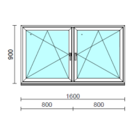 TO Bny-Bny ablak.  160x 90 cm (Rendelhető méretek: szélesség 155-164 cm, magasság 85-94 cm.)   Green 76 profilból