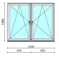 TO Bny-Bny ablak.  160x130 cm (Rendelhető méretek: szélesség 155-164 cm, magasság 125-134 cm.) Deluxe A85 profilból