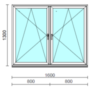 TO Bny-Bny ablak.  160x130 cm (Rendelhető méretek: szélesség 155-164 cm, magasság 125-134 cm.)  New Balance 85 profilból