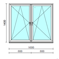 TO Bny-Bny ablak.  160x140 cm (Rendelhető méretek: szélesség 155-164 cm, magasság 135-144 cm.) Deluxe A85 profilból