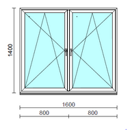TO Bny-Bny ablak.  160x140 cm (Rendelhető méretek: szélesség 155-164 cm, magasság 135-144 cm.) Deluxe A85 profilból