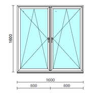 TO Bny-Bny ablak.  160x160 cm (Rendelhető méretek: szélesség 155-164 cm, magasság 155-164 cm.)   Green 76 profilból