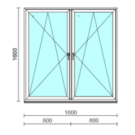 TO Bny-Bny ablak.  160x160 cm (Rendelhető méretek: szélesség 155-164 cm, magasság 155-164 cm.)   Green 76 profilból