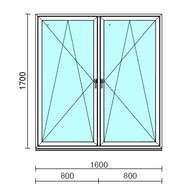 TO Bny-Bny ablak.  160x170 cm (Rendelhető méretek: szélesség 155-164 cm, magasság 165-174 cm.) Deluxe A85 profilból