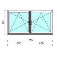 TO Bny-Bny ablak.  170x 90 cm (Rendelhető méretek: szélesség 165-174 cm, magasság 85-94 cm.)  New Balance 85 profilból