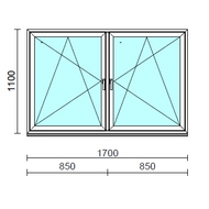 TO Bny-Bny ablak.  170x110 cm (Rendelhető méretek: szélesség 165-174 cm, magasság 105-114 cm.)  New Balance 85 profilból