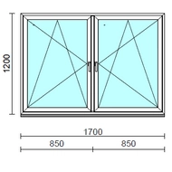 TO Bny-Bny ablak.  170x120 cm (Rendelhető méretek: szélesség 165-174 cm, magasság 115-124 cm.) Deluxe A85 profilból