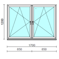 TO Bny-Bny ablak.  170x120 cm (Rendelhető méretek: szélesség 165-174 cm, magasság 115-124 cm.)  New Balance 85 profilból