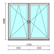 TO Bny-Bny ablak.  170x150 cm (Rendelhető méretek: szélesség 165-174 cm, magasság 145-154 cm.)  New Balance 85 profilból