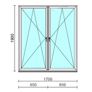 TO Bny-Bny ablak.  170x190 cm (Rendelhető méretek: szélesség 165-174 cm, magasság 185-190 cm.)  New Balance 85 profilból