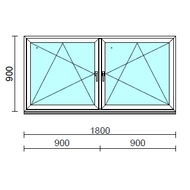 TO Bny-Bny ablak.  180x 90 cm (Rendelhető méretek: szélesség 175-184 cm, magasság 85-94 cm.) Deluxe A85 profilból