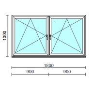 TO Bny-Bny ablak.  180x100 cm (Rendelhető méretek: szélesség 175-184 cm, magasság 95-104 cm.) Deluxe A85 profilból