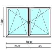 TO Bny-Bny ablak.  180x120 cm (Rendelhető méretek: szélesség 175-184 cm, magasság 115-124 cm.)  New Balance 85 profilból