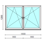 TO Bny-Bny ablak.  180x120 cm (Rendelhető méretek: szélesség 175-184 cm, magasság 115-124 cm.)  New Balance 85 profilból