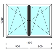 TO Bny-Bny ablak.  180x130 cm (Rendelhető méretek: szélesség 175-184 cm, magasság 125-134 cm.)  New Balance 85 profilból