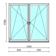 TO Bny-Bny ablak.  180x170 cm (Rendelhető méretek: szélesség 175-184 cm, magasság 165-174 cm.)  New Balance 85 profilból