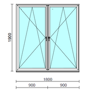 TO Bny-Bny ablak.  180x190 cm (Rendelhető méretek: szélesség 175-184 cm, magasság 185-190 cm.)  New Balance 85 profilból