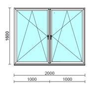 TO Bny-Bny ablak.  200x160 cm (Rendelhető méretek: szélesség 195-204 cm, magasság 155-164 cm.)  New Balance 85 profilból