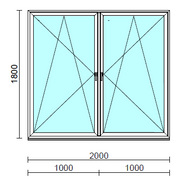 TO Bny-Bny ablak.  200x180 cm (Rendelhető méretek: szélesség 195-204 cm, magasság 175-184 cm.)  New Balance 85 profilból