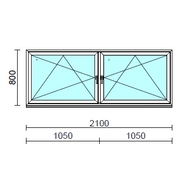 TO Bny-Bny ablak.  210x 80 cm (Rendelhető méretek: szélesség 205-214 cm, magasság 80-84 cm.)  New Balance 85 profilból