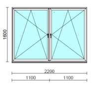 TO Bny-Bny ablak.  220x160 cm (Rendelhető méretek: szélesség 215-224 cm, magasság 155-164 cm.)  New Balance 85 profilból