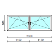 TO Bny-Bny ablak.  230x 80 cm (Rendelhető méretek: szélesség 225-234 cm, magasság 80-84 cm.)  New Balance 85 profilból