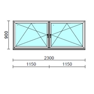 TO Bny-Bny ablak.  230x 90 cm (Rendelhető méretek: szélesség 225-234 cm, magasság 85-94 cm.)  New Balance 85 profilból