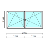 TO Bny-Bny ablak.  230x110 cm (Rendelhető méretek: szélesség 225-234 cm, magasság 105-114 cm.)  New Balance 85 profilból
