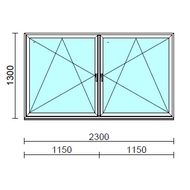 TO Bny-Bny ablak.  230x130 cm (Rendelhető méretek: szélesség 225-234 cm, magasság 125-134 cm.)  New Balance 85 profilból