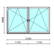 TO Bny-Bny ablak.  230x140 cm (Rendelhető méretek: szélesség 225-234 cm, magasság 135-144 cm.)  New Balance 85 profilból