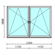 TO Bny-Bny ablak.  230x160 cm (Rendelhető méretek: szélesség 225-234 cm, magasság 155-164 cm.)   Green 76 profilból