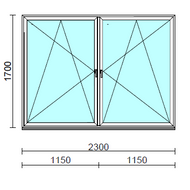 TO Bny-Bny ablak.  230x170 cm (Rendelhető méretek: szélesség 225-234 cm, magasság 165-174 cm.)  New Balance 85 profilból