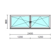 TO Bny-Bny ablak.  240x 80 cm (Rendelhető méretek: szélesség 235-240 cm, magasság 80-84 cm.)  New Balance 85 profilból