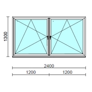 TO Bny-Bny ablak.  240x130 cm (Rendelhető méretek: szélesség 235-240 cm, magasság 125-134 cm.)  New Balance 85 profilból