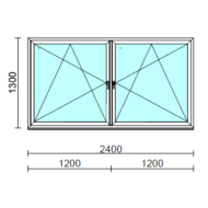 TO Bny-Bny ablak.  240x130 cm (Rendelhető méretek: szélesség 235-240 cm, magasság 125-134 cm.)  New Balance 85 profilból