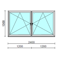 TO Bny-Bny ablak.  240x130 cm (Rendelhető méretek: szélesség 235-240 cm, magasság 125-134 cm.) Deluxe A85 profilból