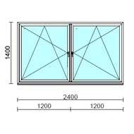TO Bny-Bny ablak.  240x140 cm (Rendelhető méretek: szélesség 235-240 cm, magasság 135-144 cm.)  New Balance 85 profilból