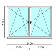 TO Bny-Bny ablak.  240x170 cm (Rendelhető méretek: szélesség 235-240 cm, magasság 165-174 cm.) Deluxe A85 profilból