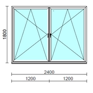 TO Bny-Bny ablak.  240x180 cm (Rendelhető méretek: szélesség 235-240 cm, magasság 175-180 cm.)   Green 76 profilból
