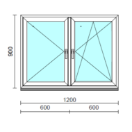 TO Ny-Bny ablak.  120x 90 cm (Rendelhető méretek: szélesség 120-124 cm, magasság 85-94 cm.)  New Balance 85 profilból