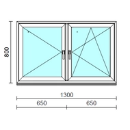 TO Ny-Bny ablak.  130x 80 cm (Rendelhető méretek: szélesség 125-134 cm, magasság 80-84 cm.) Deluxe A85 profilból